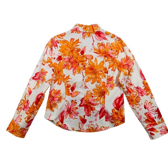 colorful floral print jacket Jessica sport sz 12 - Picture 4 of 16